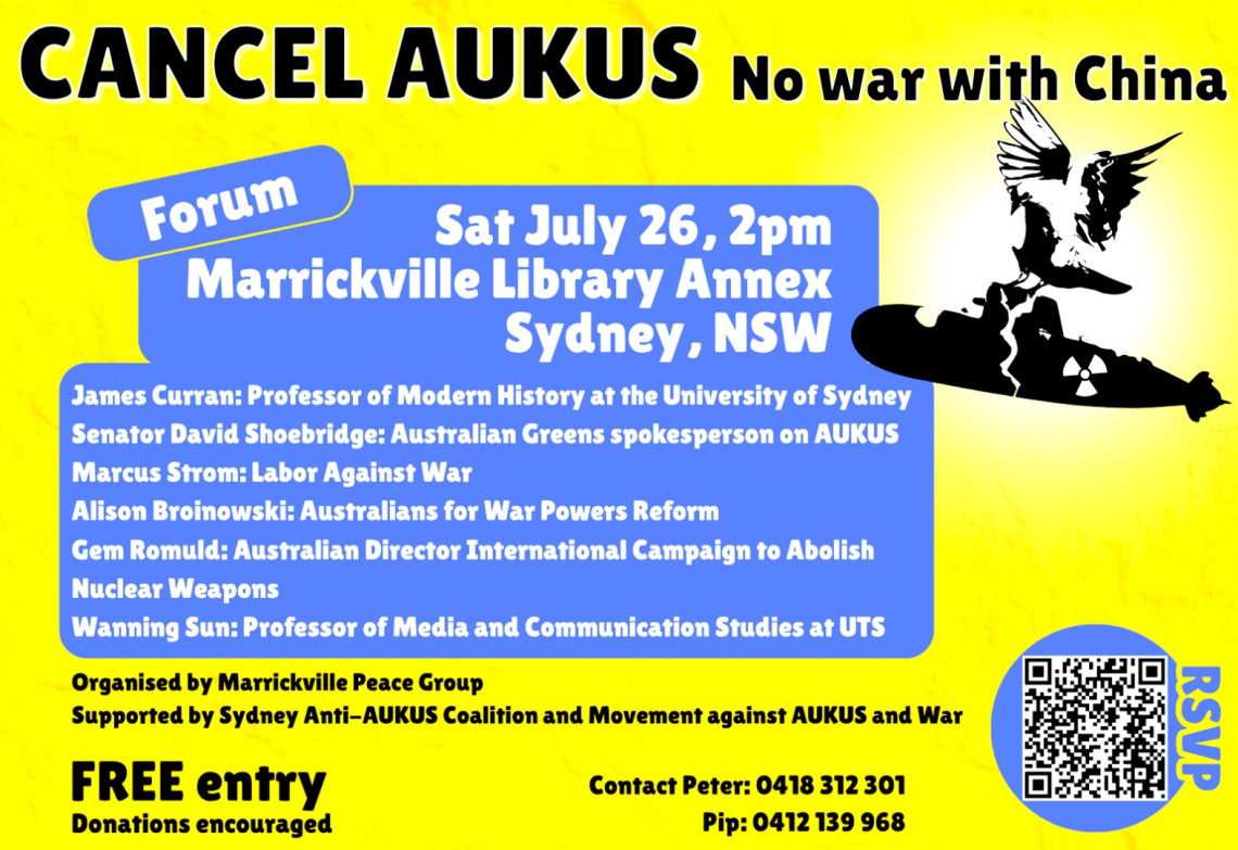 Cancel AUKUS - No war with China