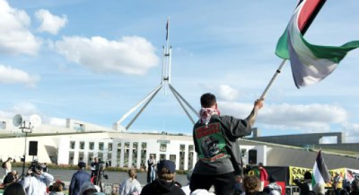  Protesters converge on Canberra to demand Labor sanction genocidal Israel