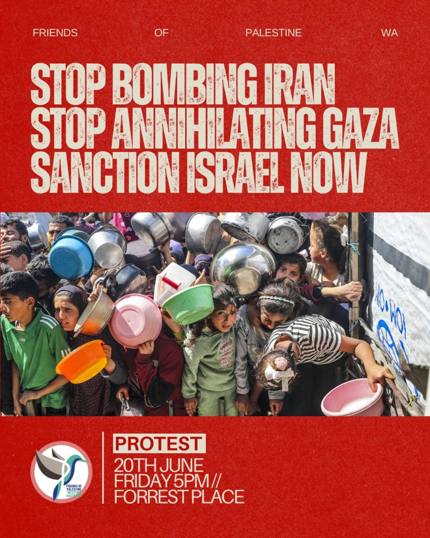 Stop Bombing Iran, Stop Annihilating Gaza, Sanction Israel Now!