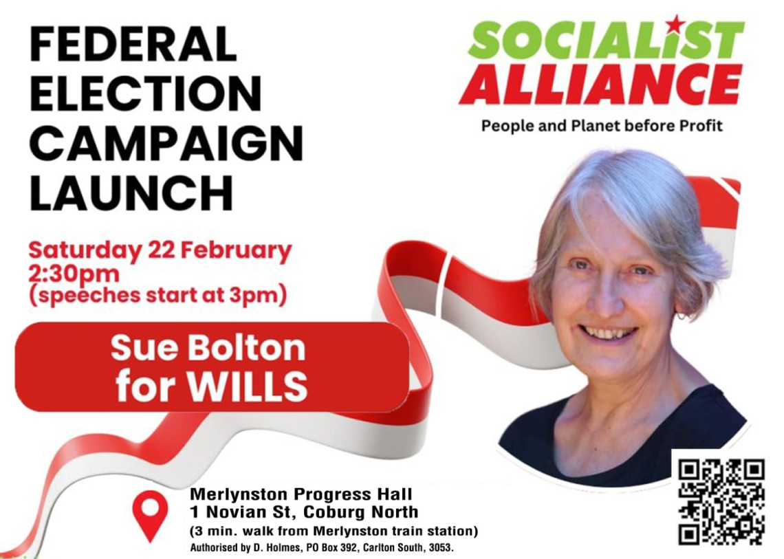 Sue Bolton for Wills: Federal Election Campaign Launch