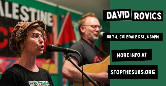 David Rovics in concert in Coledale